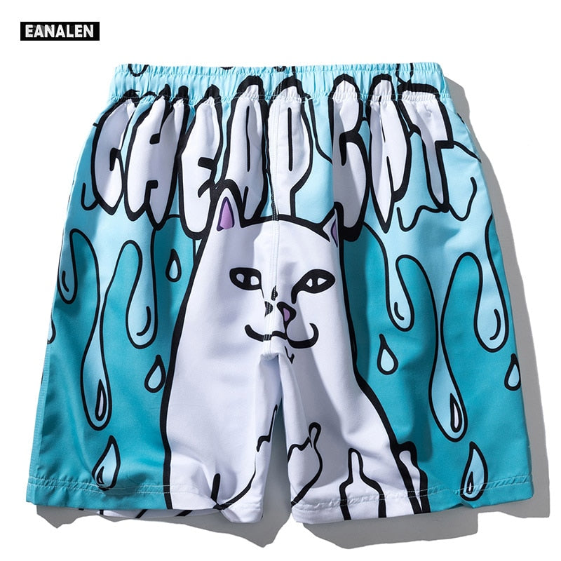 Graffiti Cat Graphic Shorts