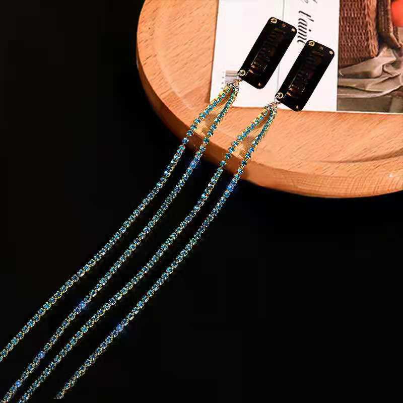 Flashing Diamond Chain Hairpin Braided