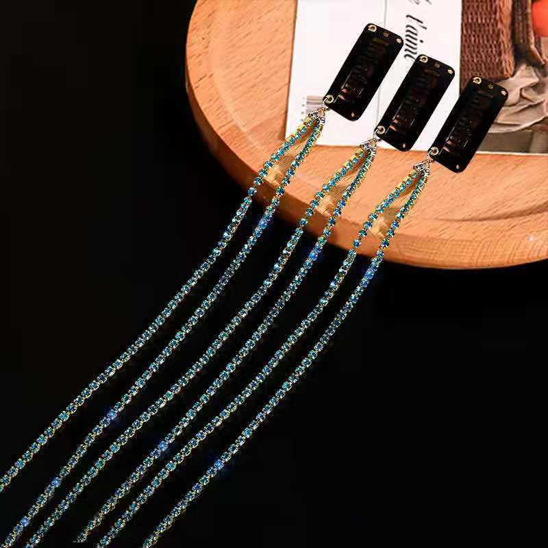 Flashing Diamond Chain Hairpin Braided