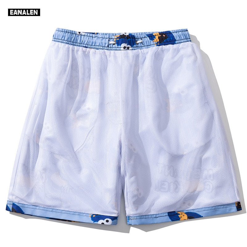 Cookie Monster Graphic Shorts