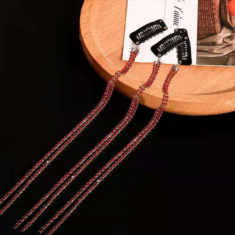 Flashing Diamond Chain Hairpin Braided