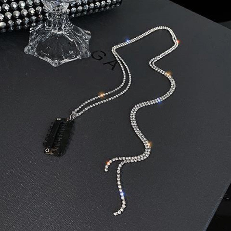 Flashing Diamond Chain Hairpin Braided