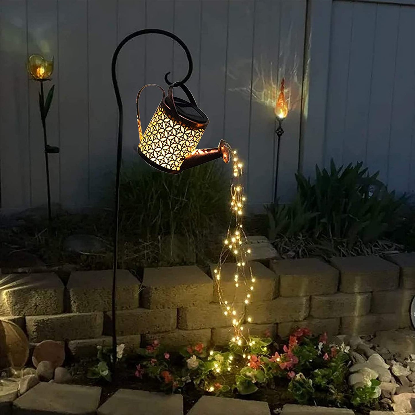 Solar Watering Can Light Hanging Kettle Lantern Light