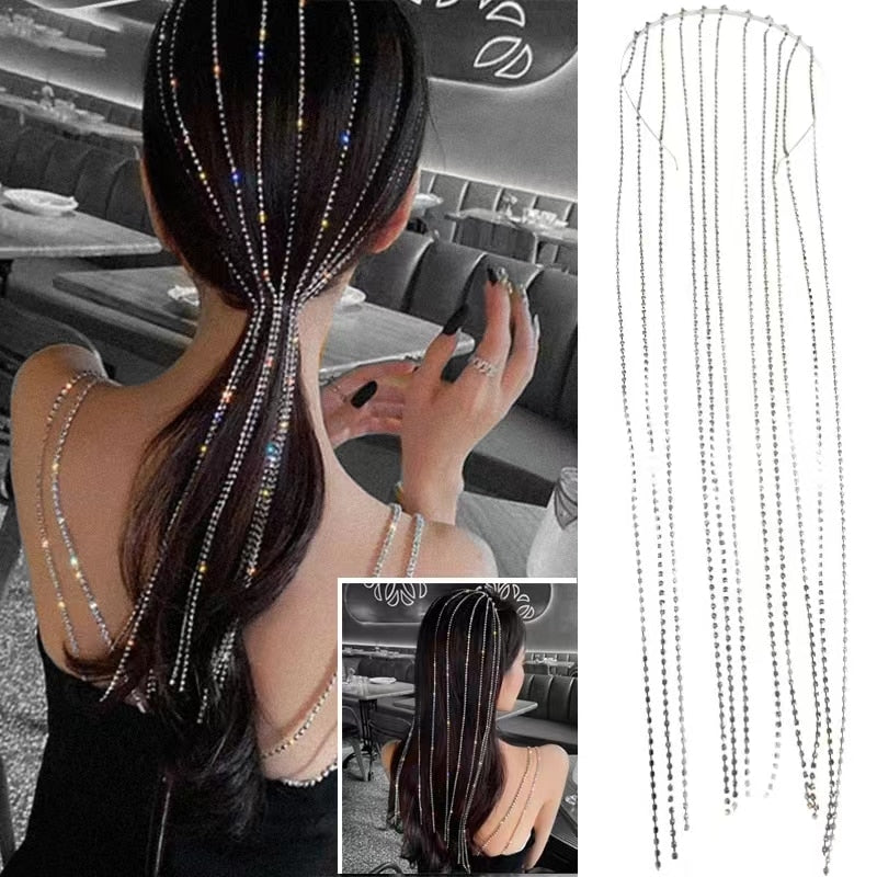 Flashing Diamond Chain Hairpin Braided