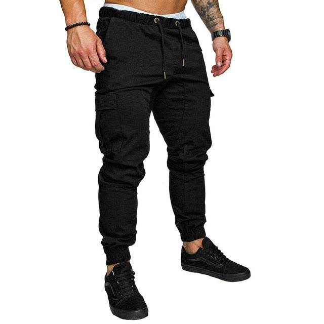 Plain Cargo Pants w/Drawstring - Wurlis