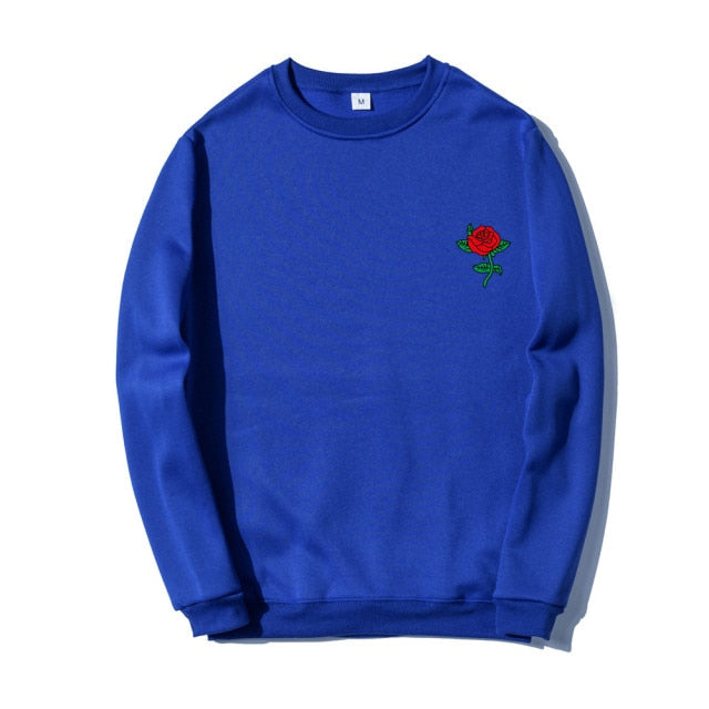 Printed Rose Sweatshirt - Wurlis