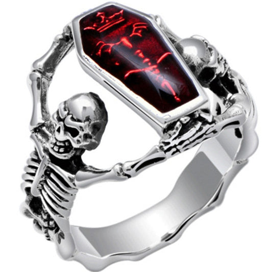 Vintage Skull Coffin Ring - Wurlis