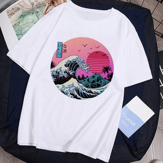 Printed Waves Tee - Wurlis