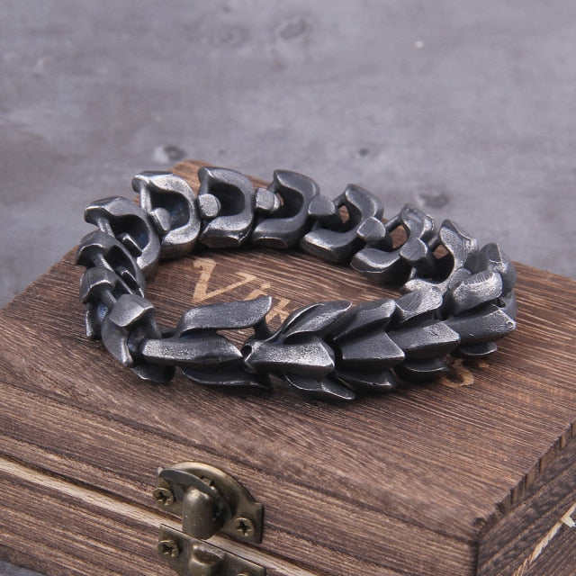 Ouroboros Vintage Stainless Steel Bracelet - Wurlis