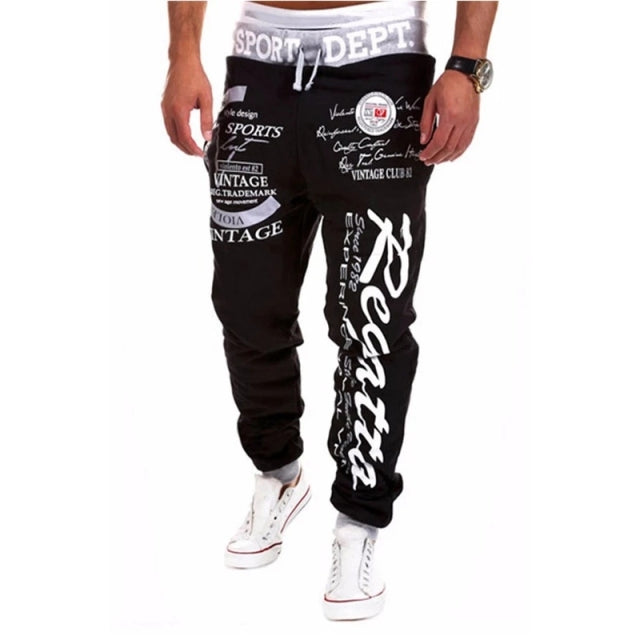 Printed Skinny Casual Joggers - Wurlis