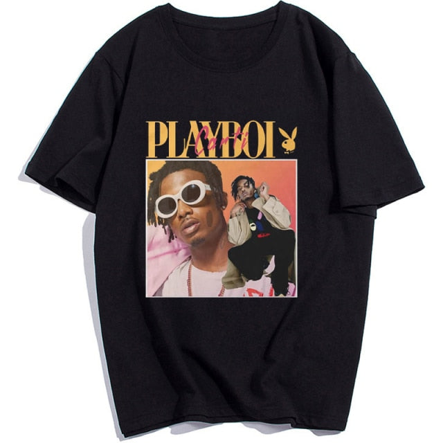 Graphic Playboi Carti Styled Printed Tee - Wurlis