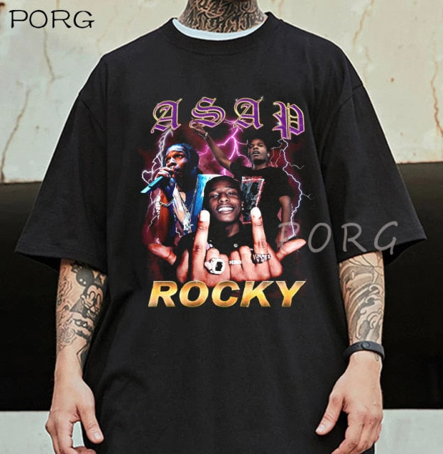 Graphic A$AP Rocky Performance Vintage Tee - Wurlis