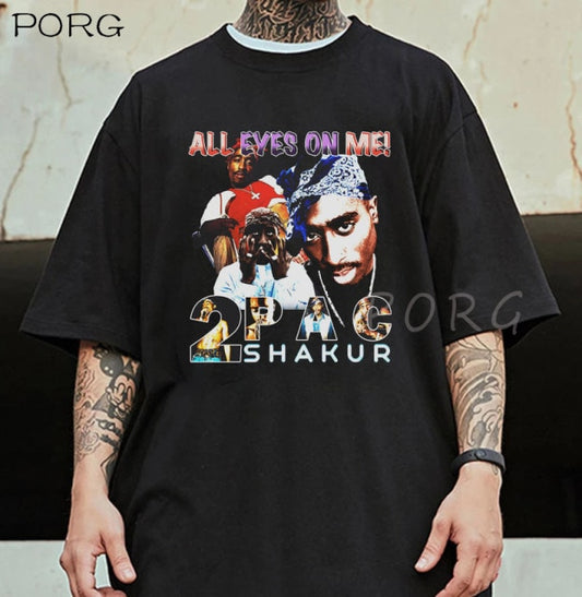 Graphic Tupac All Eyes On Me Vintage Tee - Wurlis