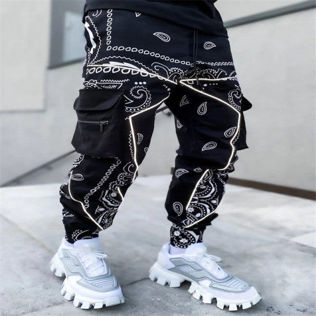 Hip Harajuku Bandana Styled Cargo Pants - Wurlis