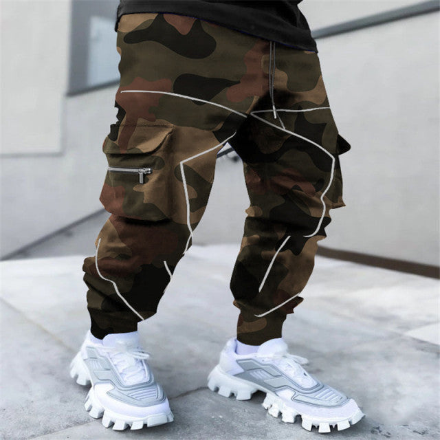 Hip Harajuku Bandana Styled Cargo Pants - Wurlis