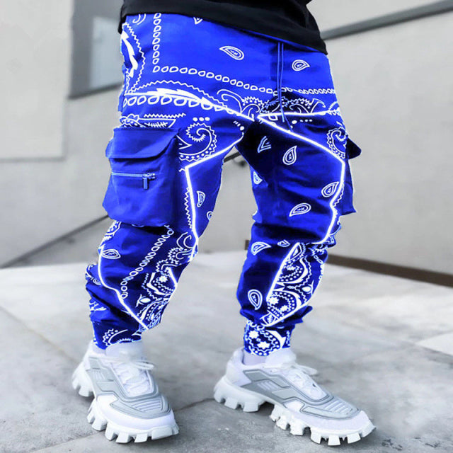 Hip Harajuku Bandana Styled Cargo Pants - Wurlis