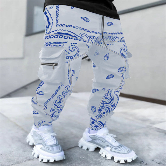 Hip Harajuku Bandana Styled Cargo Pants - Wurlis