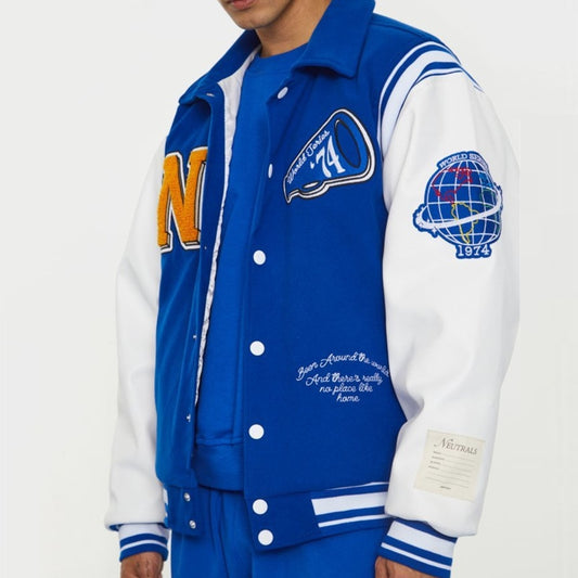 Embroidered N Varsity Bomber Jacket - Wurlis