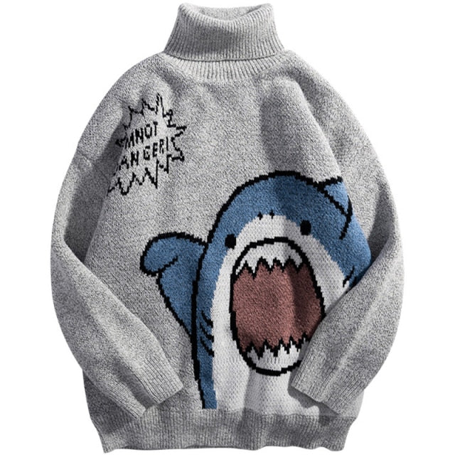 Knitted Vintage Shark Sweater - Wurlis