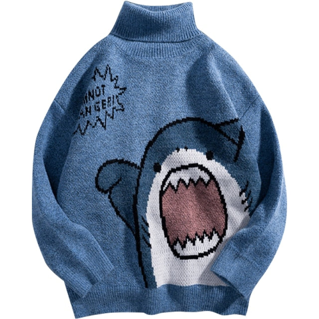 Knitted Vintage Shark Sweater - Wurlis