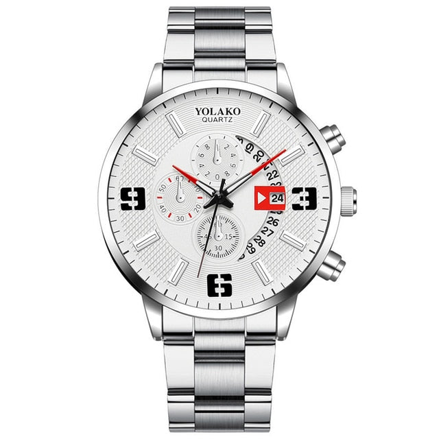 YOLAKO Stainless Steel Quartz Watch - Wurlis