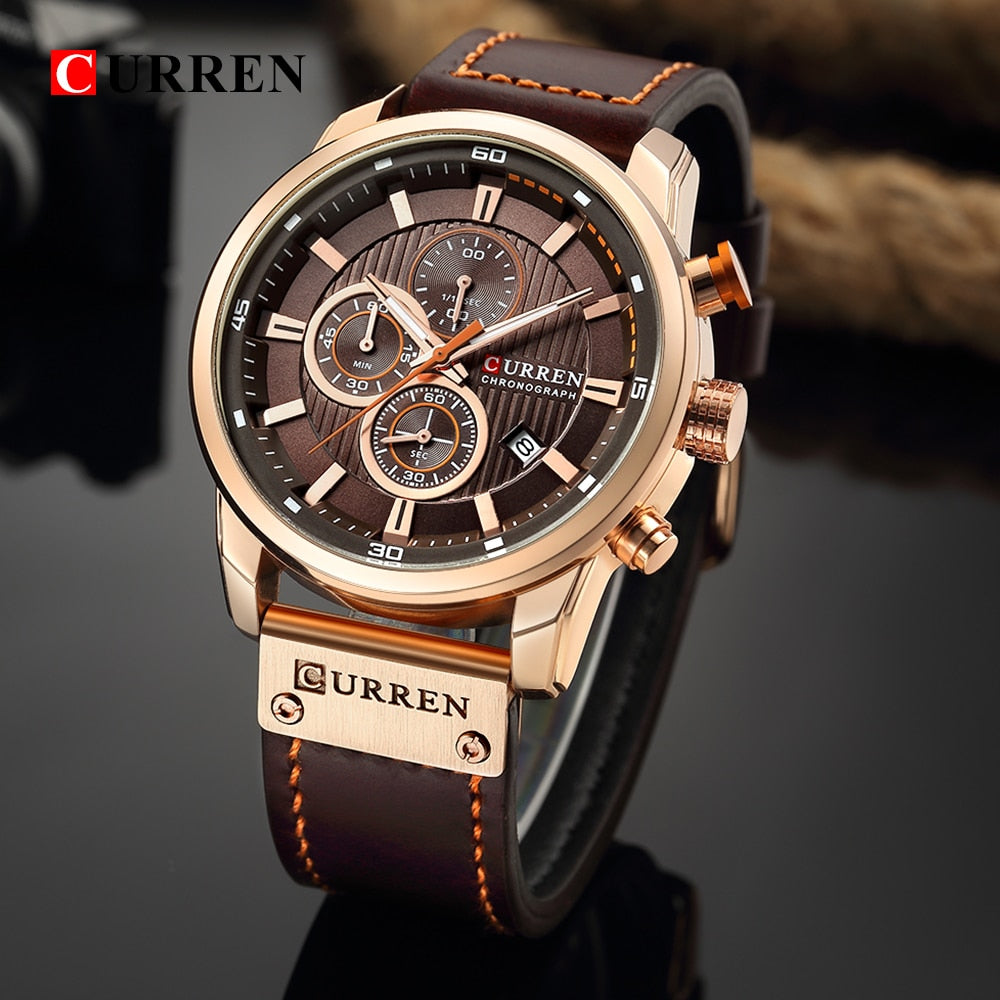 CURREN Fashion Quartz Chronograph Wrist Watch - Wurlis