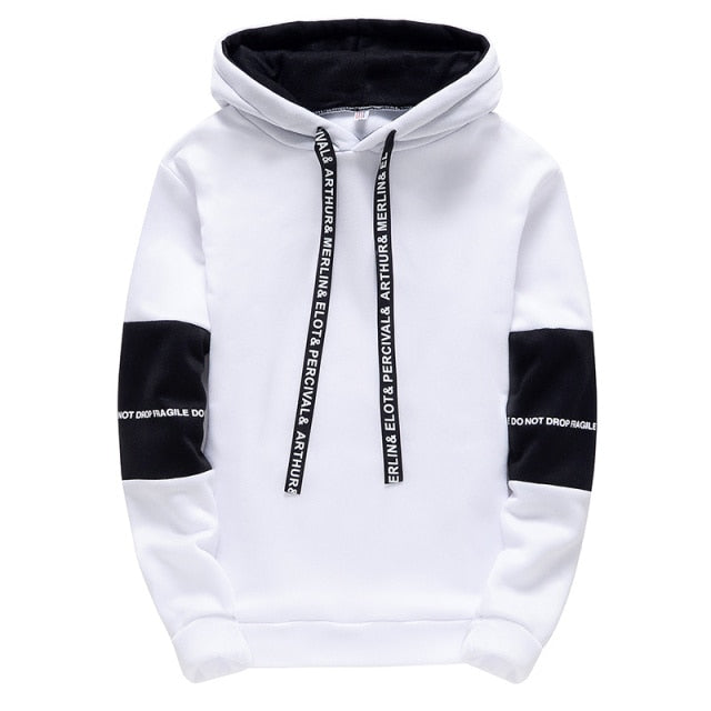 Long Sleeve Hoodie With Print - Wurlis