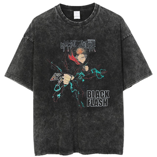 Jujutsu Kaisen Black Flash Itadori Tee - Wurlis