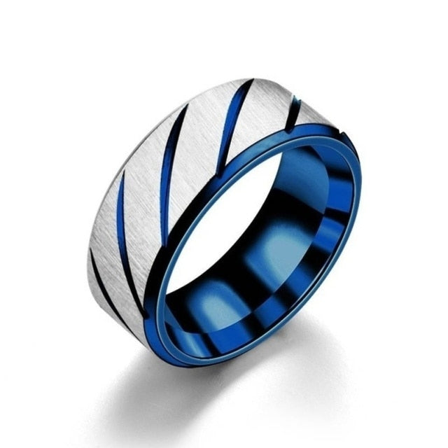 Tungsten Carbide Wave Patterned Ring - Wurlis