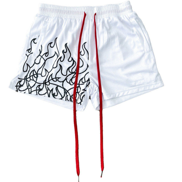 Vintage Flame Print Shorts - Wurlis