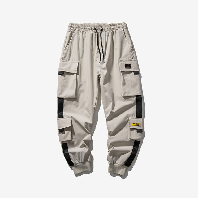 Jogger Cargo Pants w/Ribbons - Wurlis