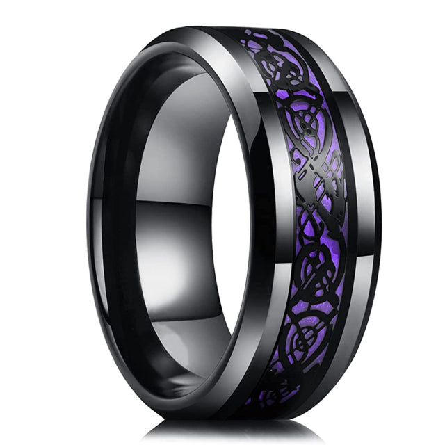 Styled & Refined Tungsten Carbide Dragon Ring - Wurlis