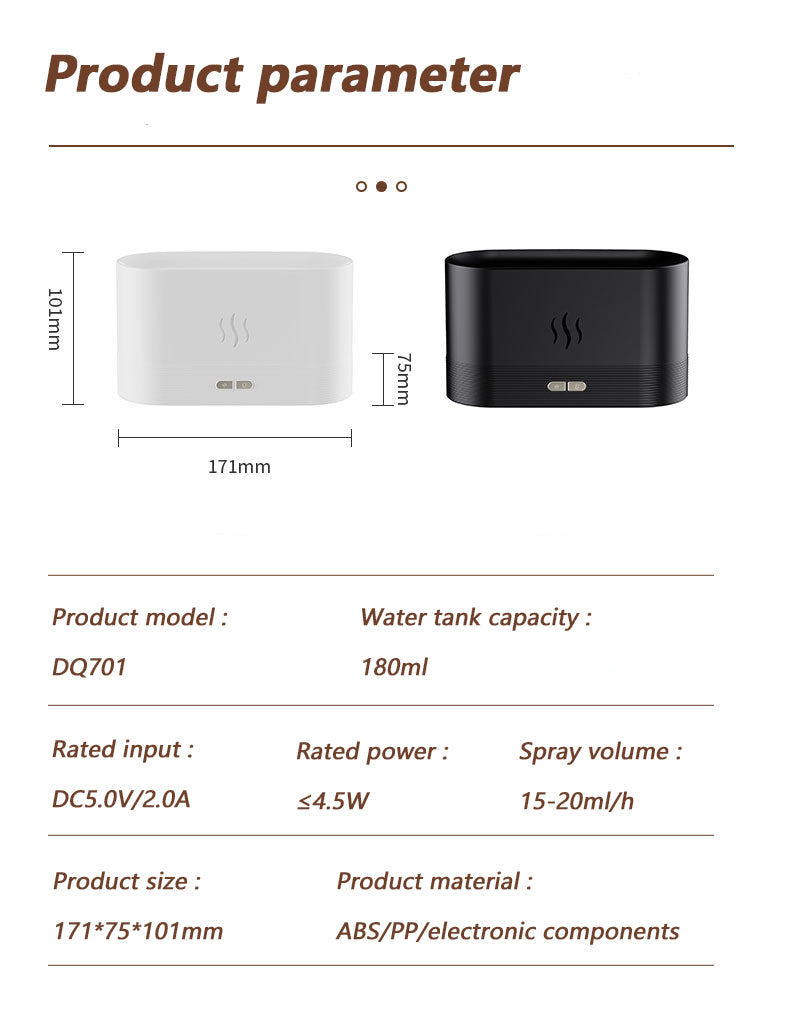 Ultrasonic Flame Humidifier