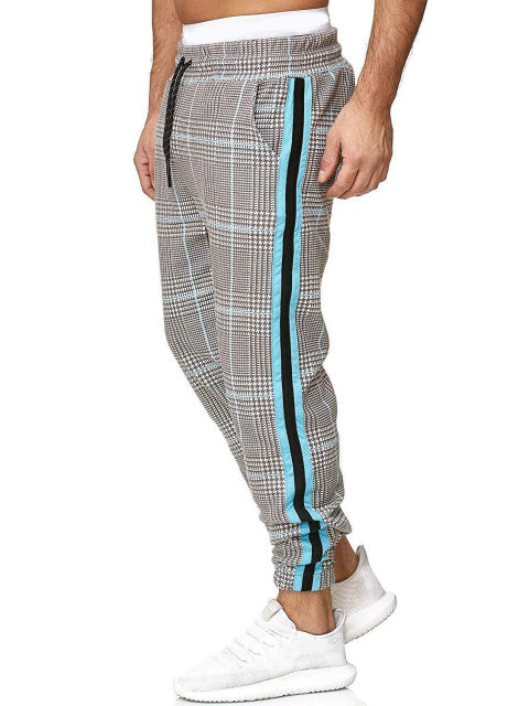 Plaid Casual Joggers - Wurlis