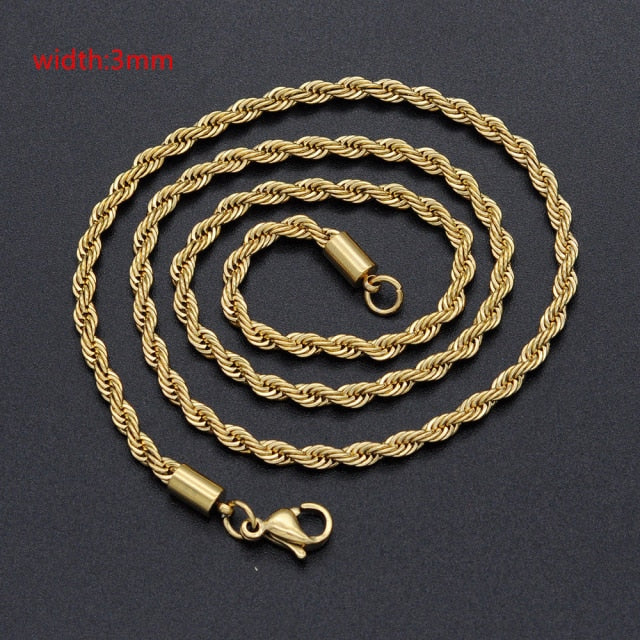 Cuban Rope Chain Necklace - Wurlis