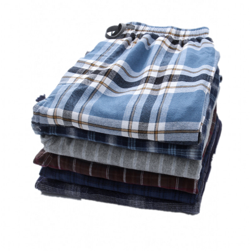 Plaid Cotton Pajama Pants - Wurlis