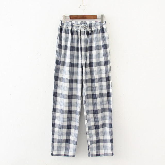 Plaid Cotton Pajama Pants - Wurlis